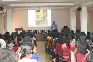 Prof. B. D. Malhotra interacting with students in the Interdisciplinary initiative "Walk with a Scientist" Program