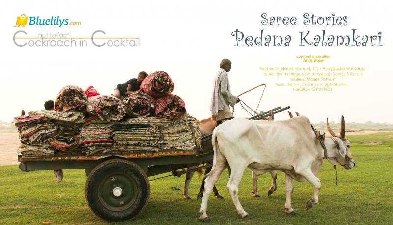 Kalamkari silk maroon and yellow (Machilipatnam) pedana work saree –  unityofhandloom