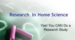 research in home science-The Research Advancement Programme