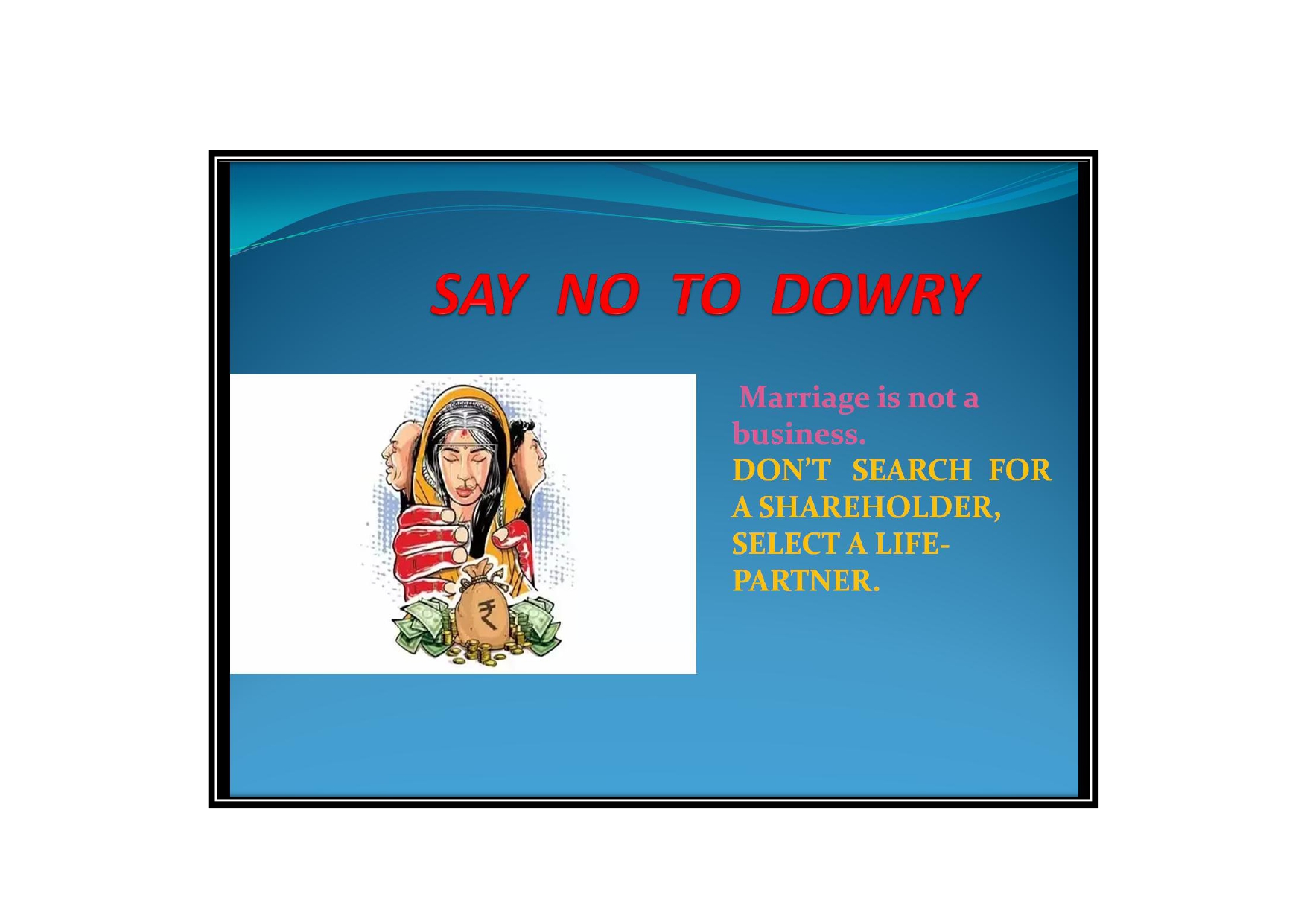 say no to dowry essay