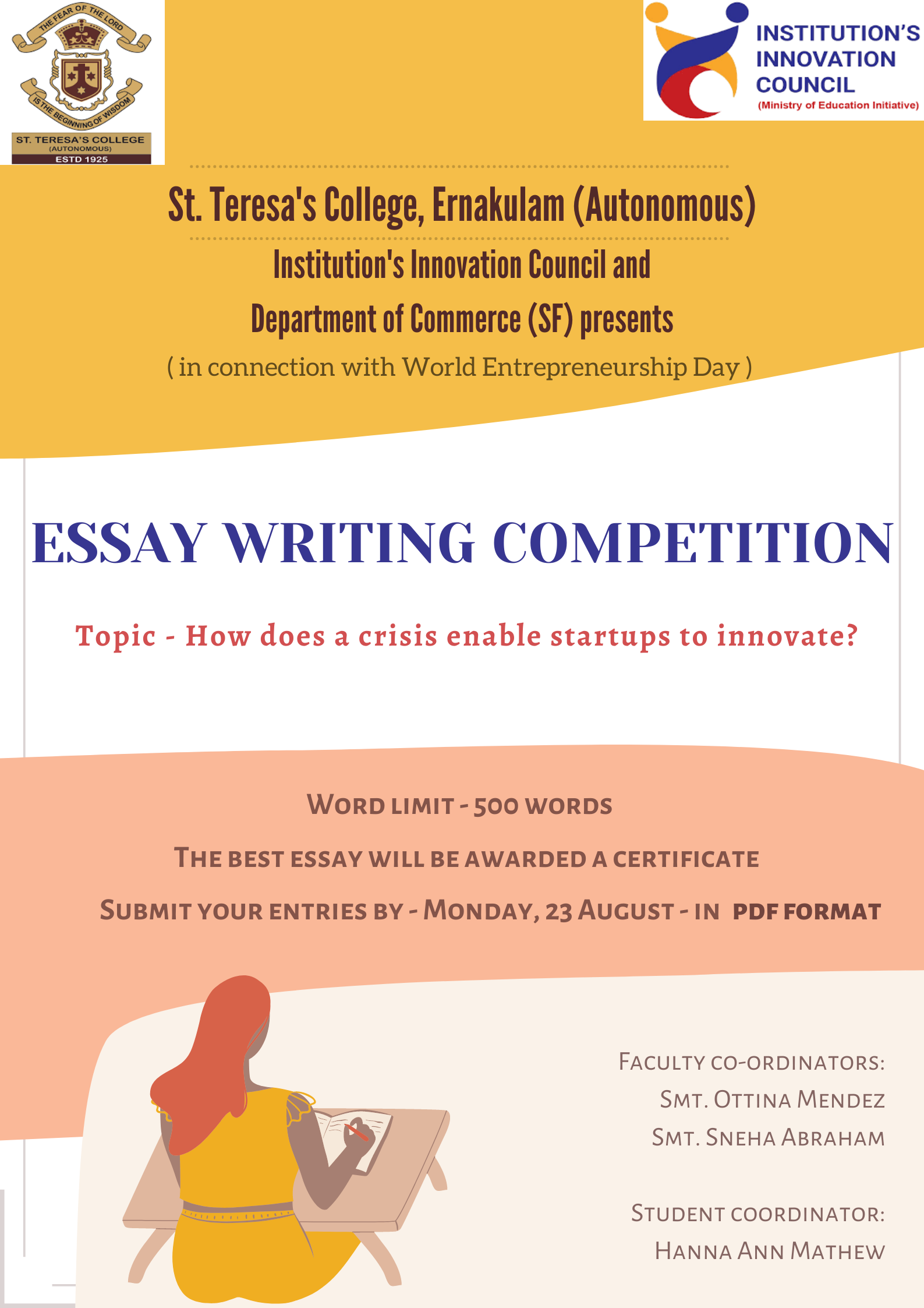 general rules for essay writing competition