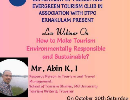 Dpt of French and Evergreen Tourism Club: a webinar on Responsible and Sustainable Tourism