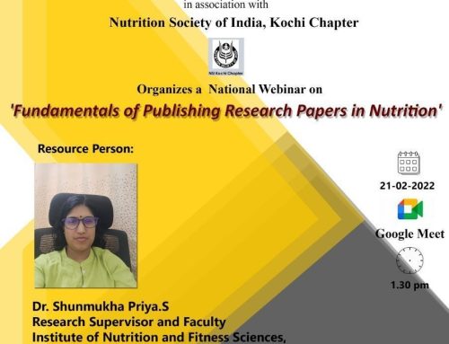 National Webinar : “Fundamentals of Publishing Research Papers in Nutrition”