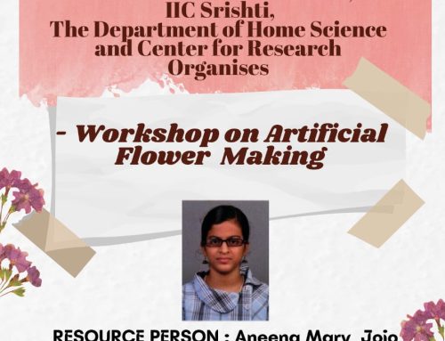 Workshop on Artificial flower making by Department of Home Science