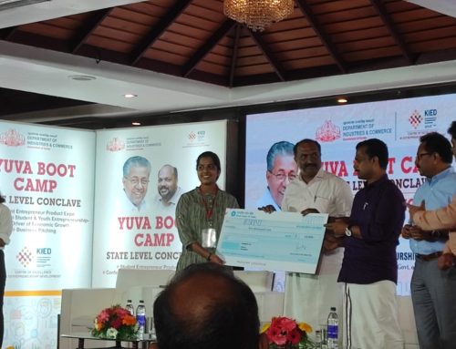 Abirami of M. Sc Child Development won yuva boot camp award and also Rs. 10000 for idea pitching