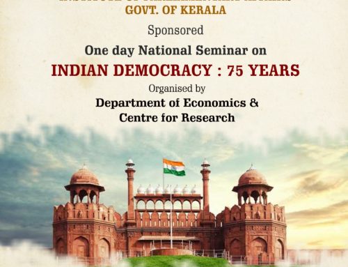 National Seminar on Indian Democracy: 75 years organised by Dept. of Economics, Sponsored by Institute of Parliamentary Affairs- November 7th 2022