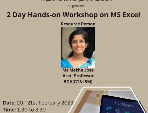 2 Day Hands-on Workshop on MS Excel