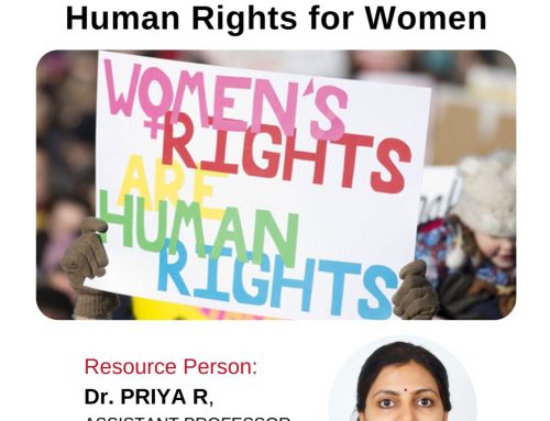 Women Rights are Human Rights, session led by Dr Priya R at the French Department, 31 01 23