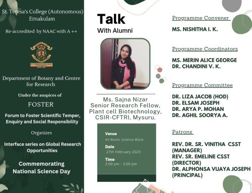 A Talk series on Global research opportunities under FOSTER