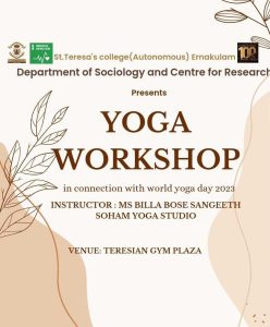 Yoga workshop conducted by sociology department