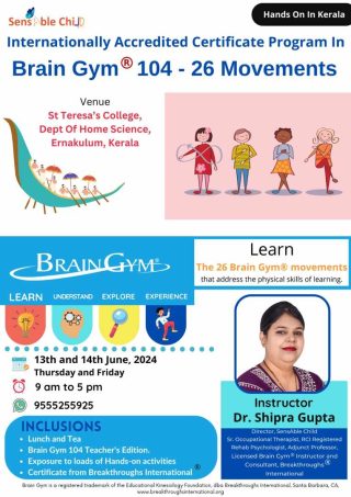 certification programme on Brain Gym