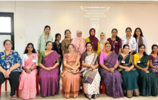 Maths Department Staffs posing for photograph of St. Teresa's College, Ernakulam