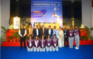 M.G. University Women’s Badminton Team at All India Inter-University Championship